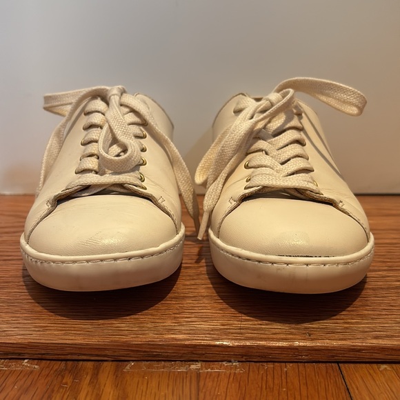 Sezane Jack Trainers in Smooth Ecru - Picture 3 of 16